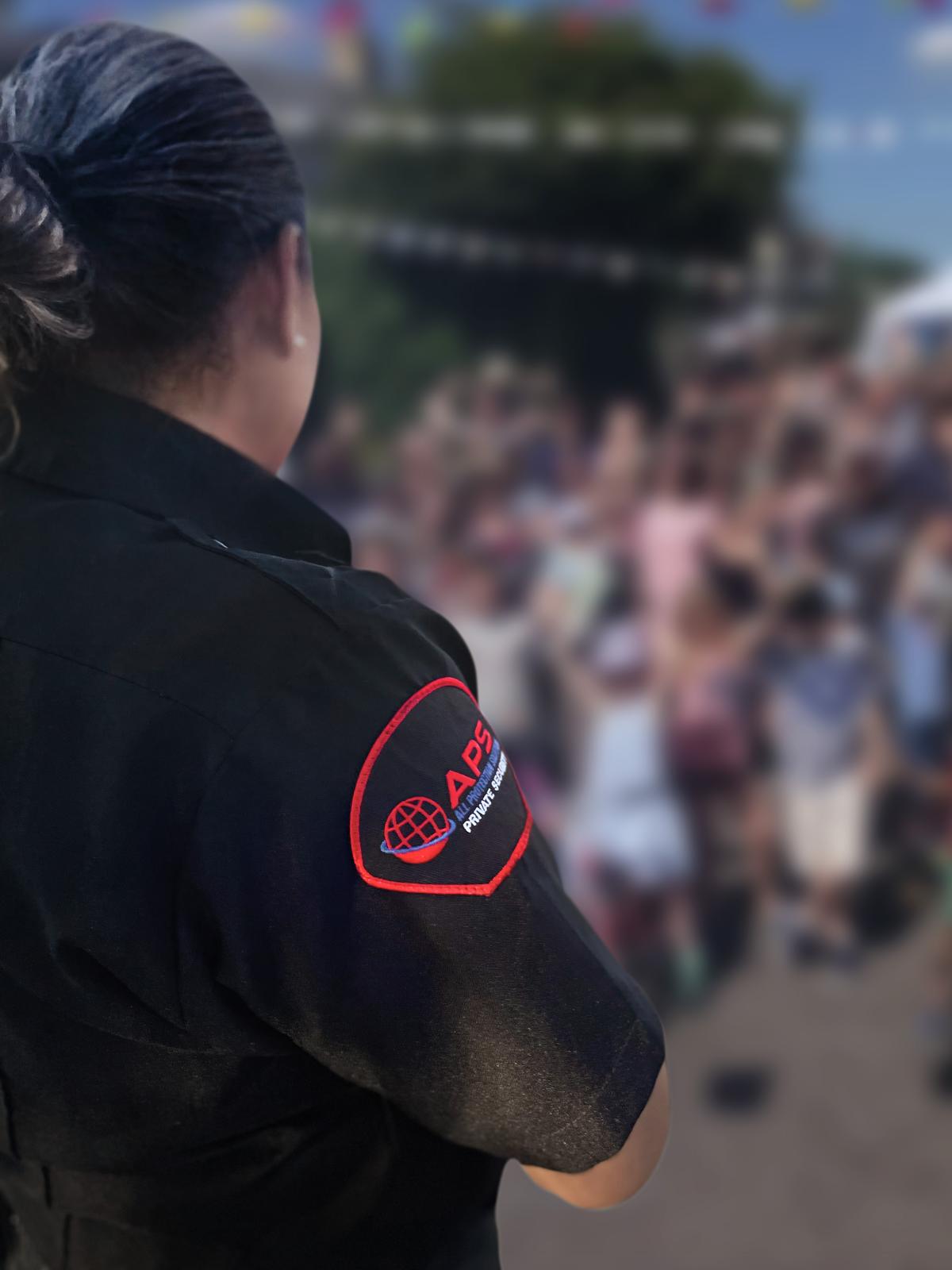 APS event security officer at an outdoor festival